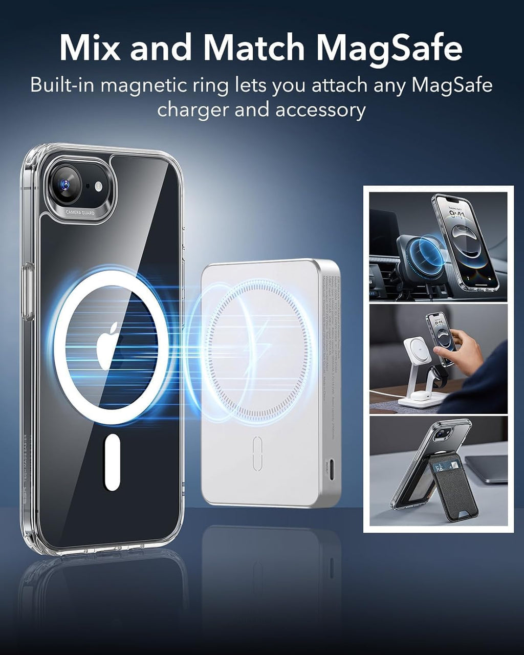 iPhone MagSafe şeffaf kılıf