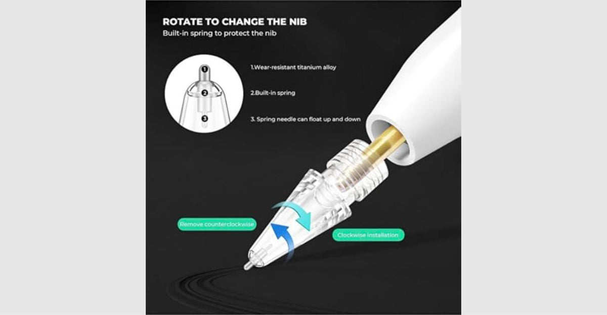 Apple Pencil Uyumlu Yedek Kalem Ucu Seti (6'lı)