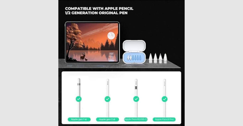 Apple Pencil Uyumlu Yedek Kalem Ucu Seti (6'lı)
