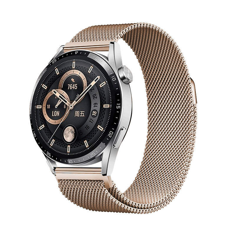 20mm Metal Hasır Akıllı Saat Kordonu – Rose Gold