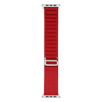 Apple Watch Uyumlu Hasır Kordon – Kırmızı
