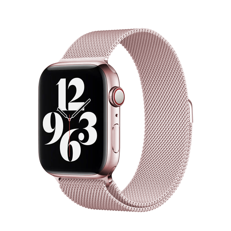 Apple Watch Uyumlu Metal Kordon – Açık Pembe