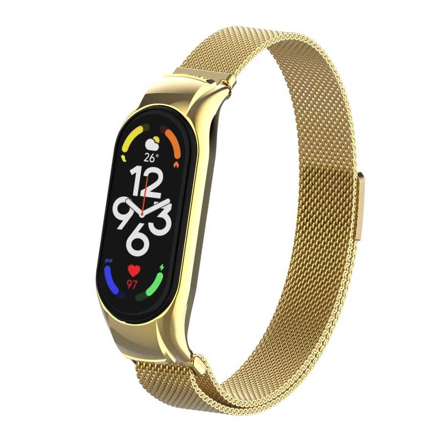 Xiaomi Mi Band 7 Uyumlu Metal Kordon – Gold