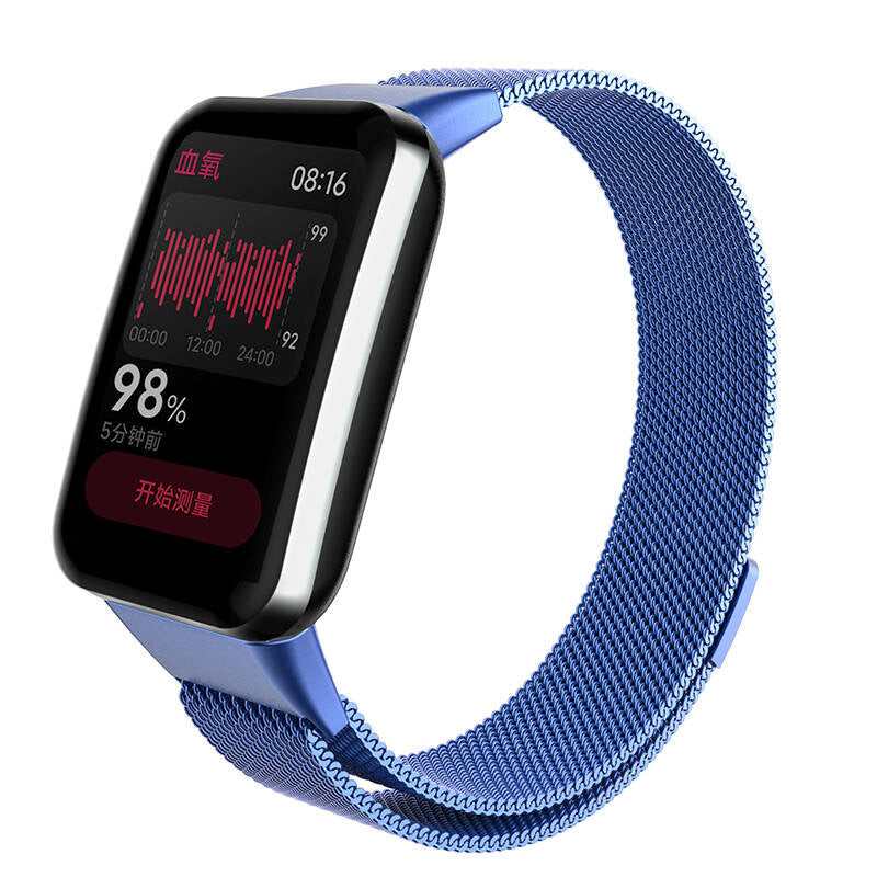 Xiaomi Mi Band 7 Pro Uyumlu Metal Kordon – Mavi