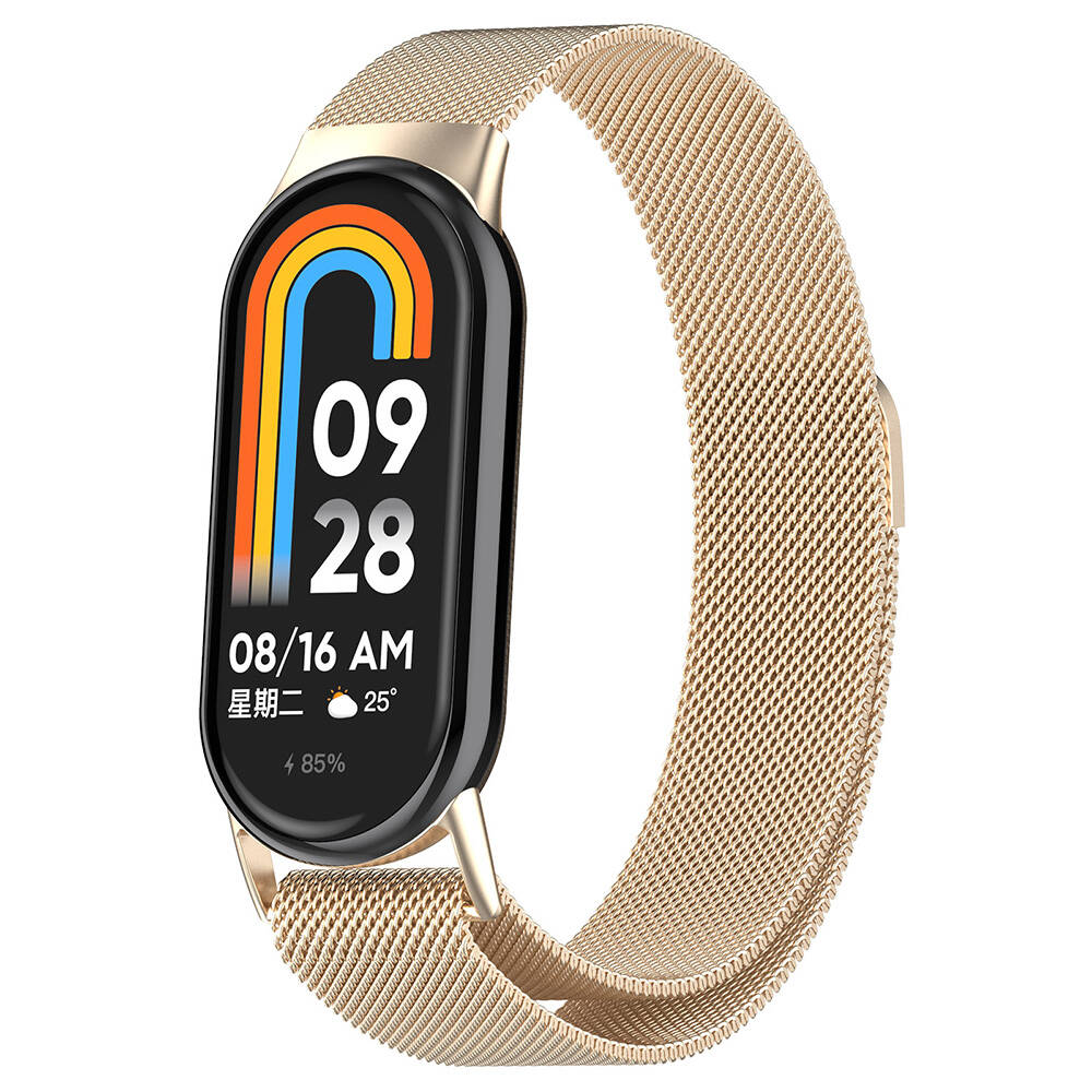 Xiaomi Smart Band 8 Uyumlu Metal Kordon – Starlight