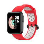 Xiaomi Redmi Watch 2 Lite Uyumlu Silikon Kordon – Kırmızı-Beyaz