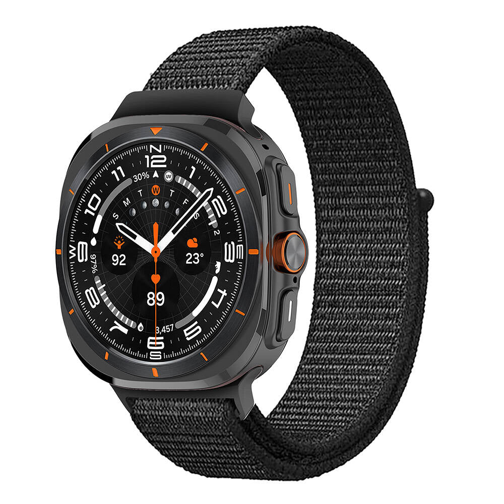 Galaxy Watch Ultra 47mm Uyumlu Hasır Kordon – Koyu Siyah