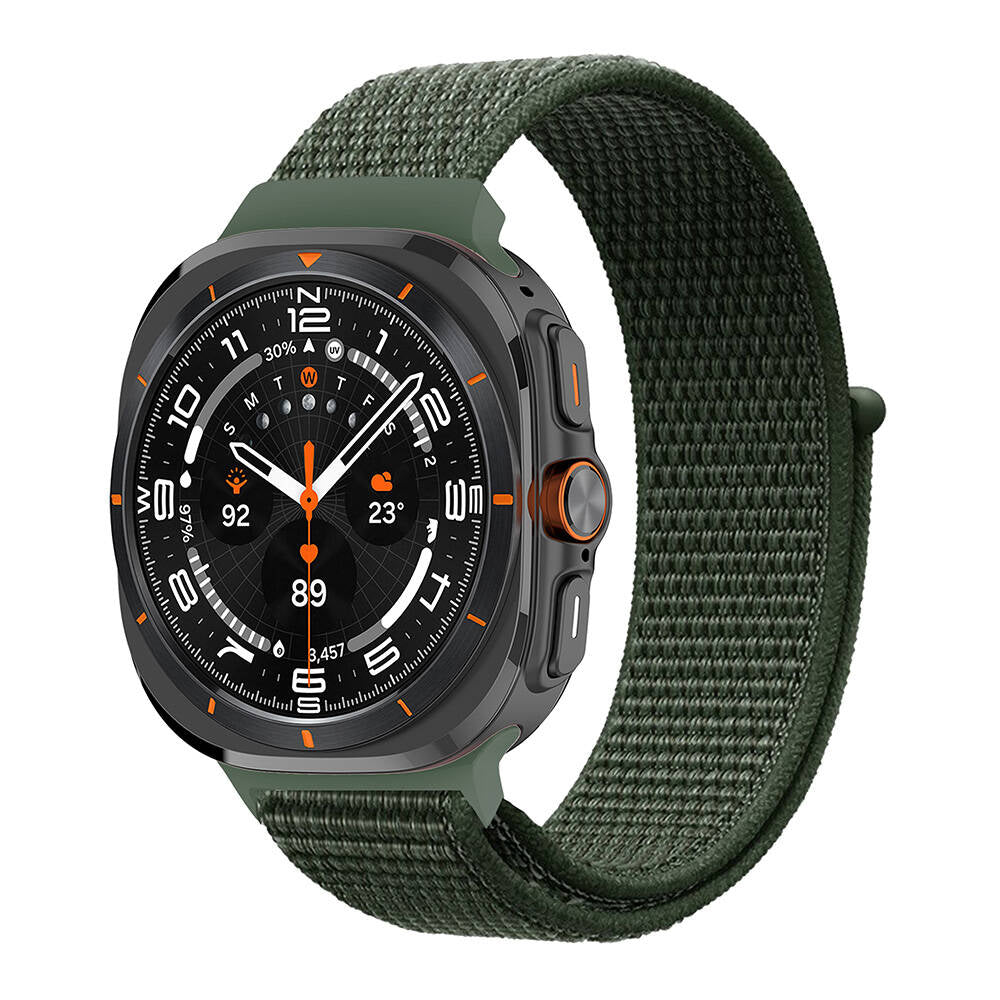 Galaxy Watch Ultra 47mm Uyumlu Hasır Kordon – Koyu Yeşil