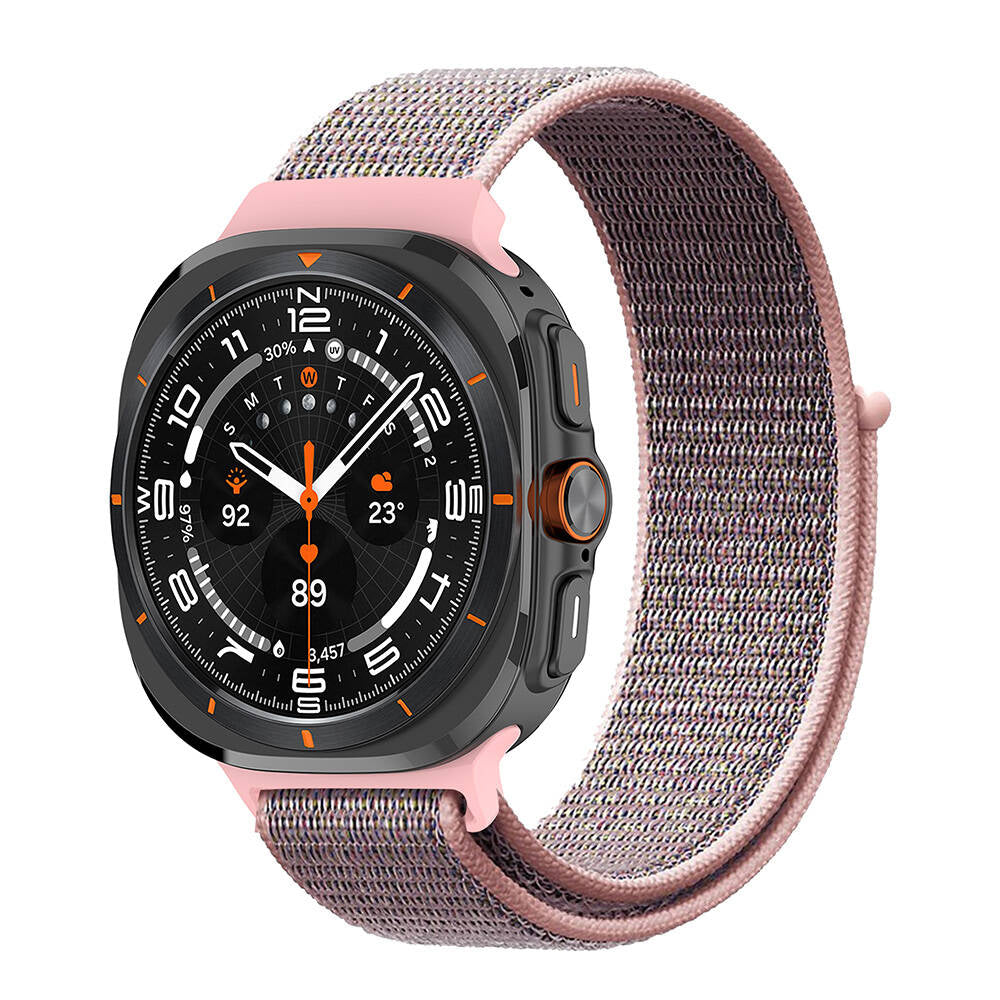 Galaxy Watch Ultra 47mm Uyumlu Hasır Kordon – Kum Pembe