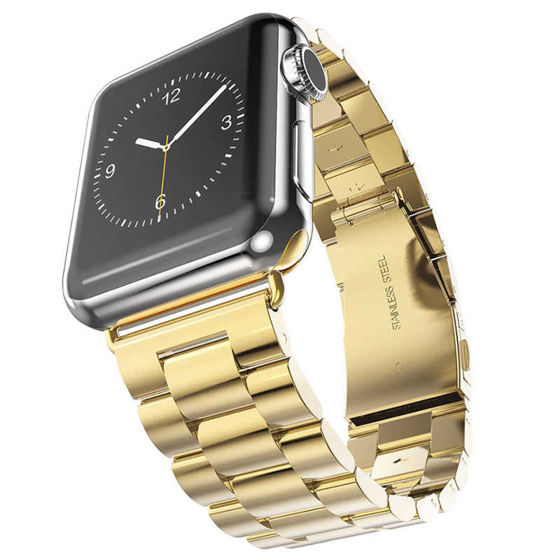 Apple Watch Uyumlu Metal Kordon – Gold
