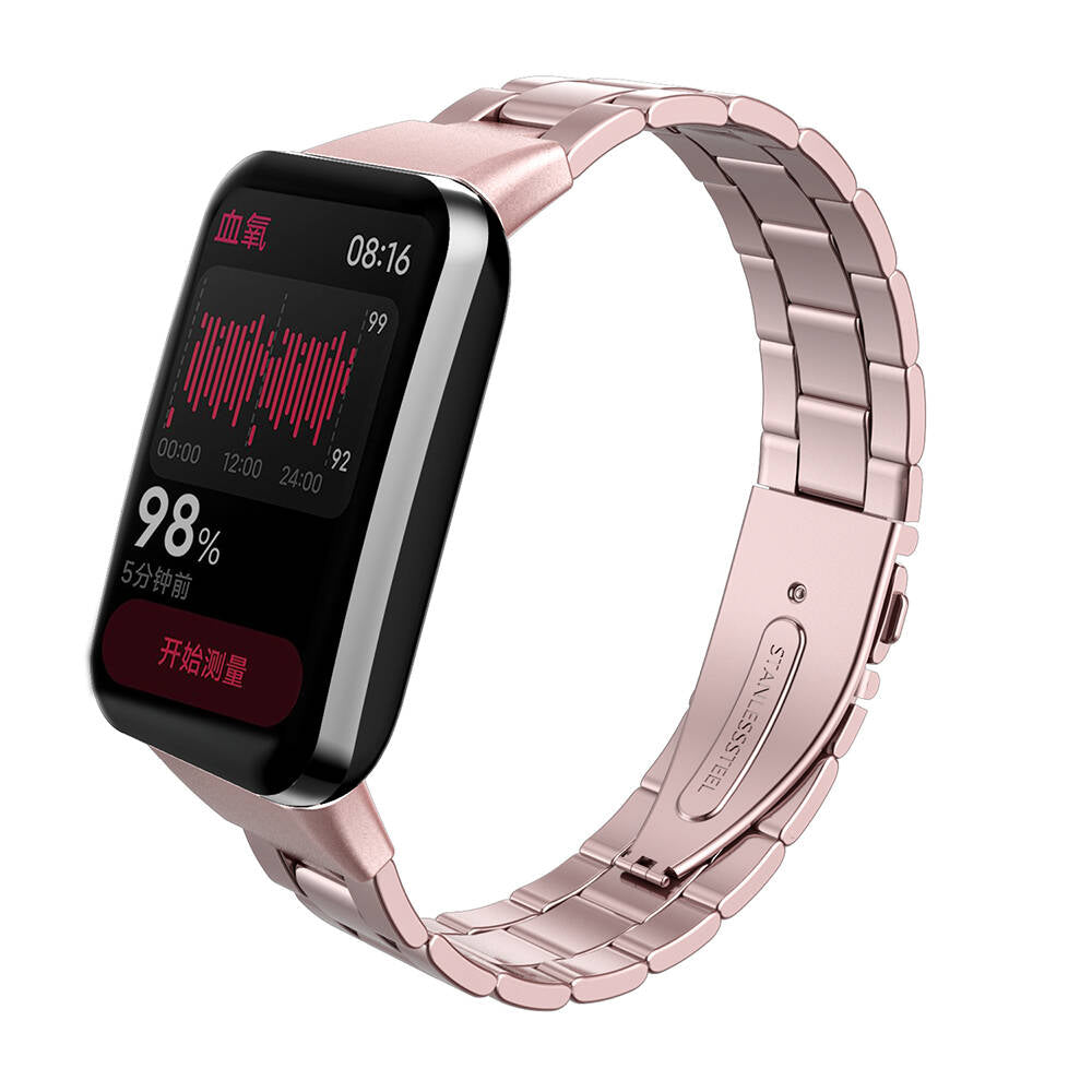 Xiaomi Mi Band 7 Pro Uyumlu Metal Kordon – Pembe