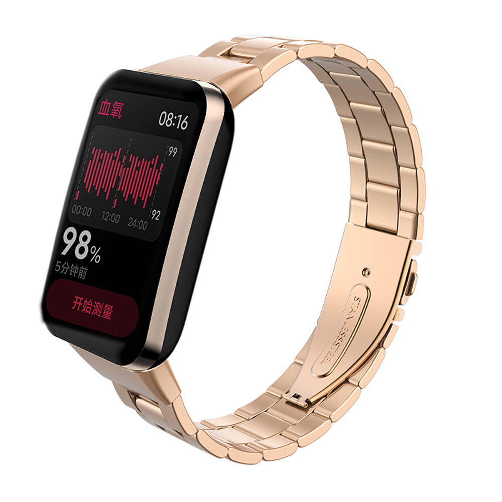 Xiaomi Mi Band 7 Pro Uyumlu Metal Kordon – Rose Gold