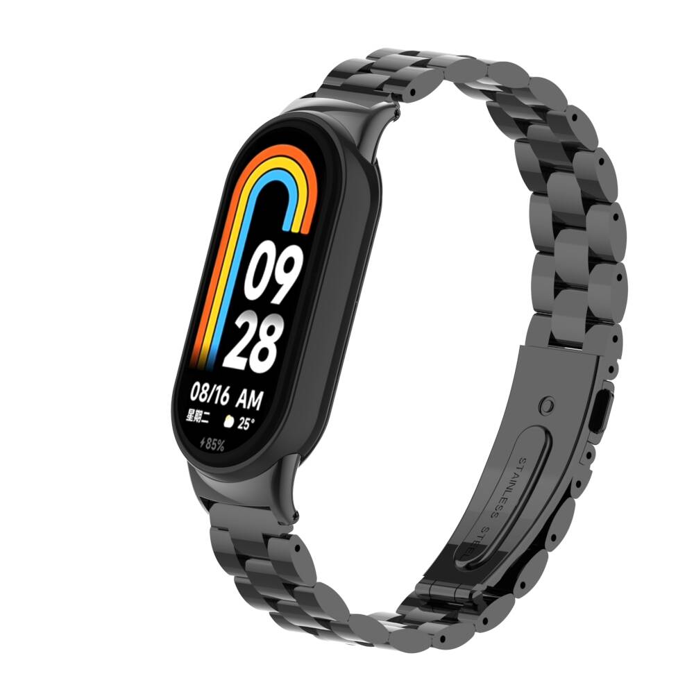 Xiaomi Mi Band 9 / Xiaomi Mi Band 8 Uyumlu Metal Kordon – Siyah