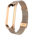 Xiaomi Mi Band 4 / Xiaomi Mi Band 3 Uyumlu Metal Kordon – Gold