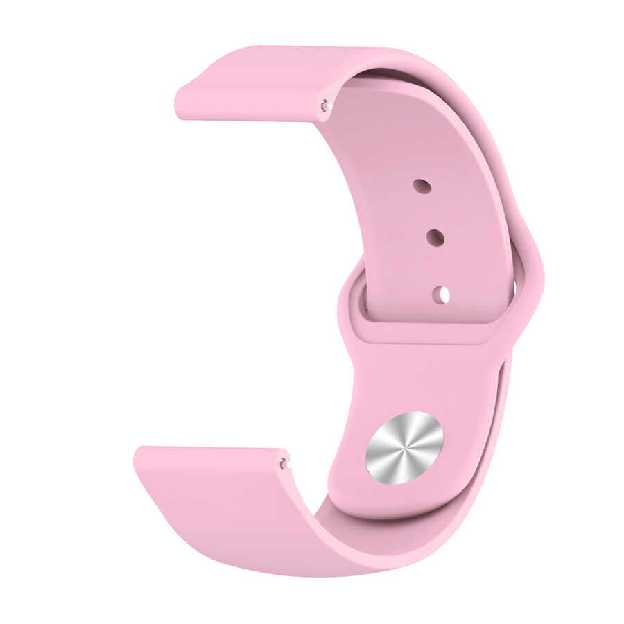 18mm Silikon Akıllı Saat Kordonu – Pembe