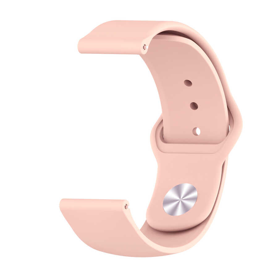 18mm Silikon Akıllı Saat Kordonu – Pudra