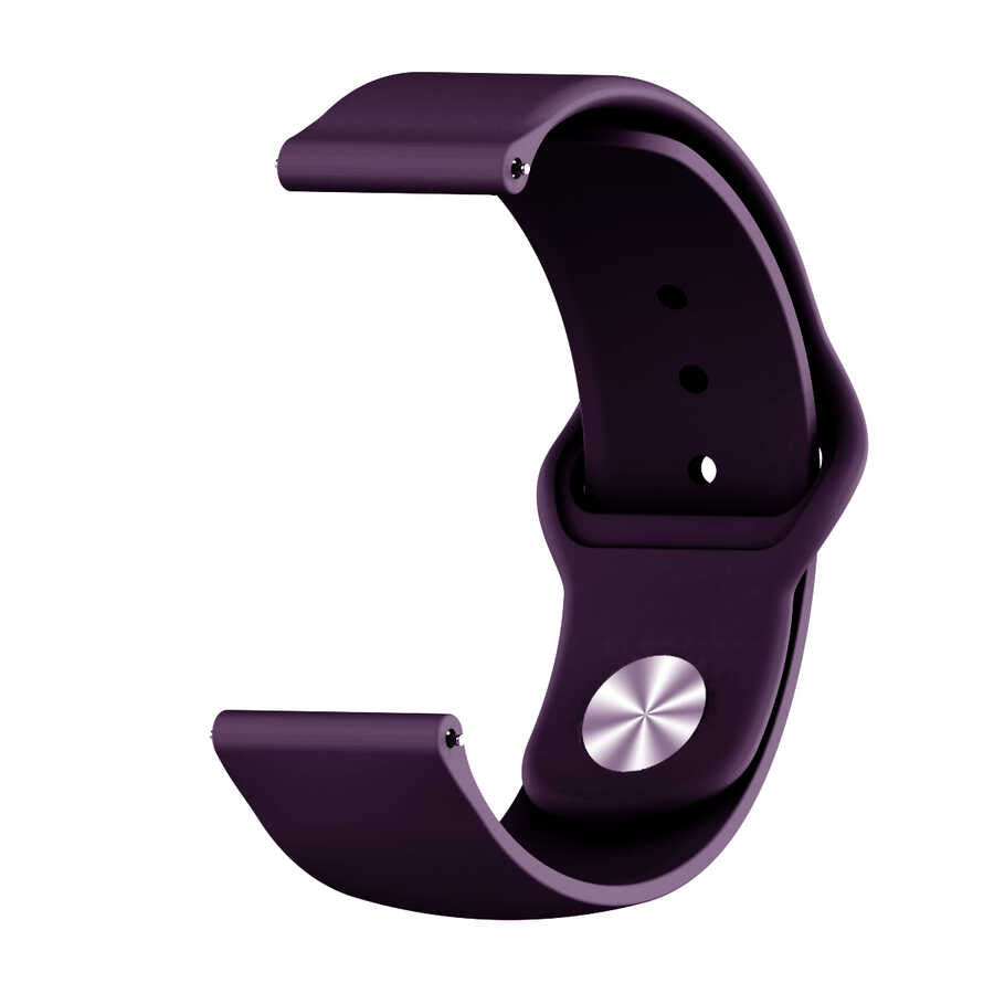 20mm Silikon Akıllı Saat Kordonu – Mor