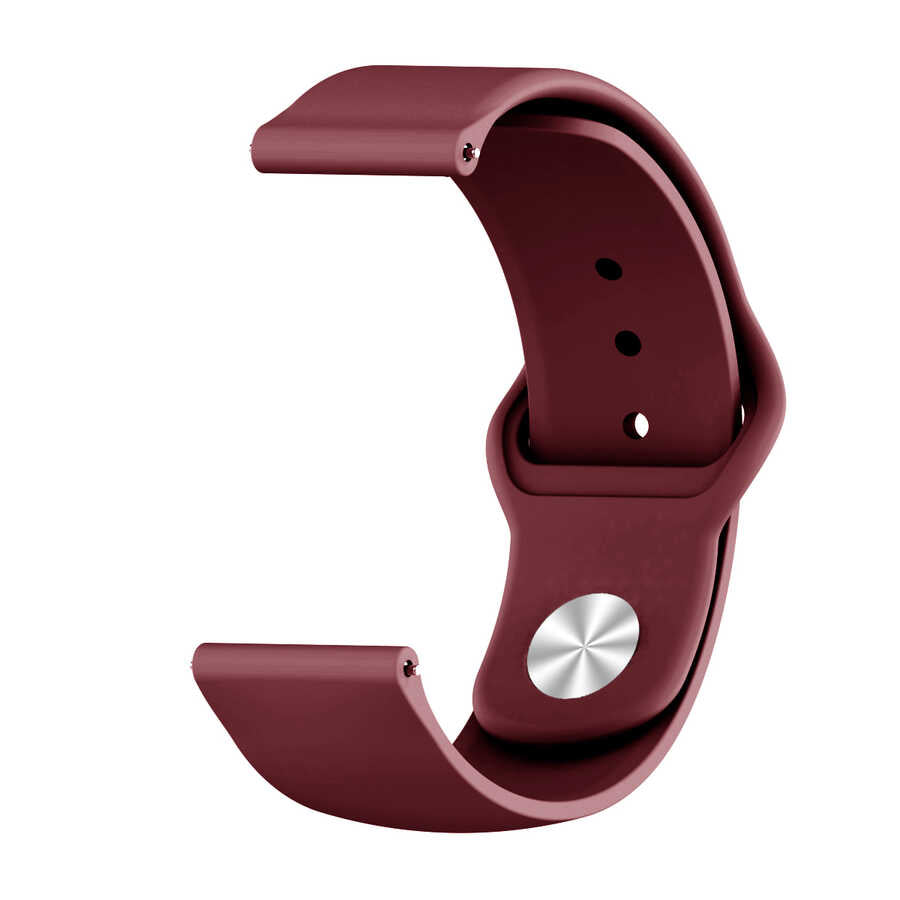 20mm Silikon Akıllı Saat Kordonu – Mürdüm