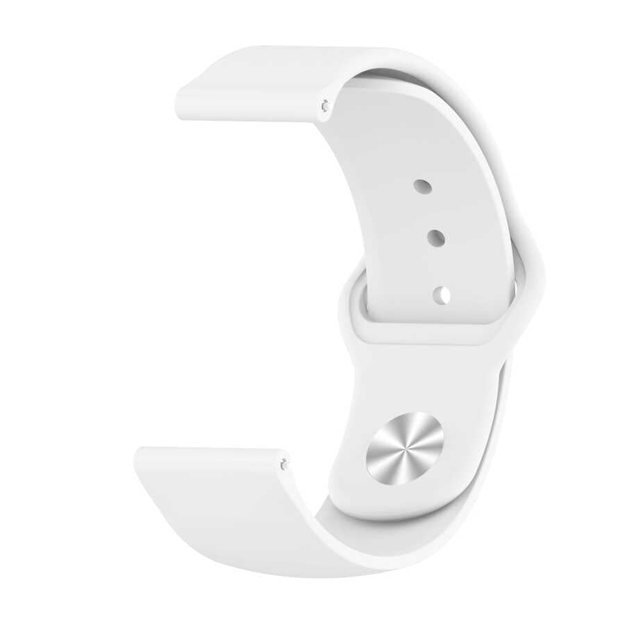 22mm Silikon Akıllı Saat Kordonu – Beyaz