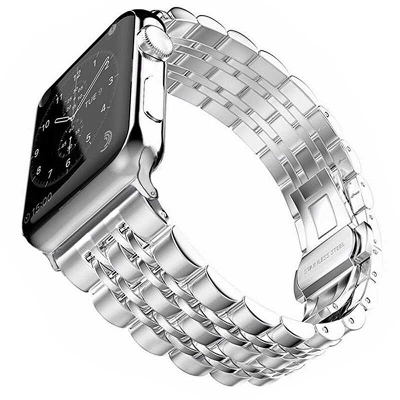 Apple Watch Uyumlu Metal Kordon – Gümüş