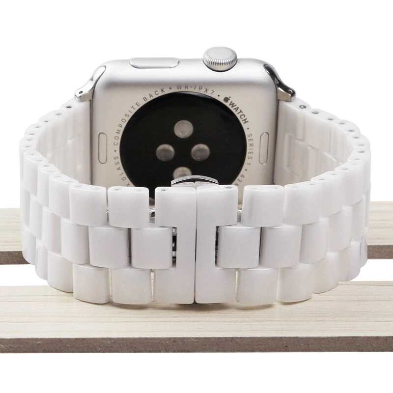 Apple Watch Uyumlu Metal Kordon – Beyaz
