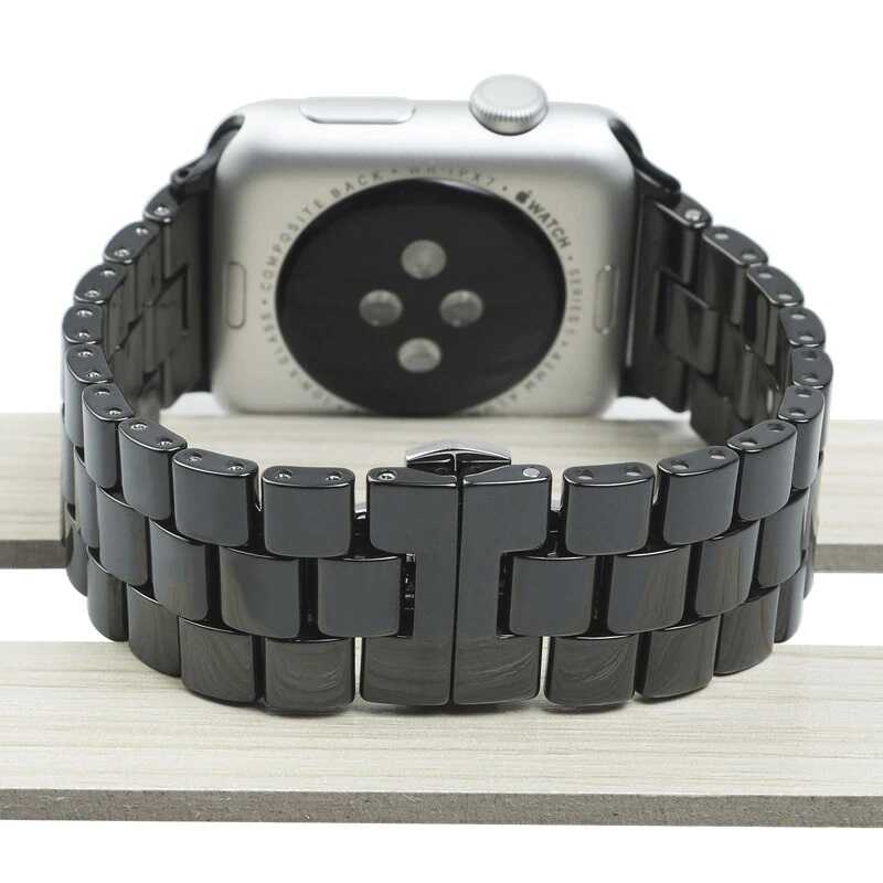 Apple Watch Uyumlu Metal Kordon – Siyah