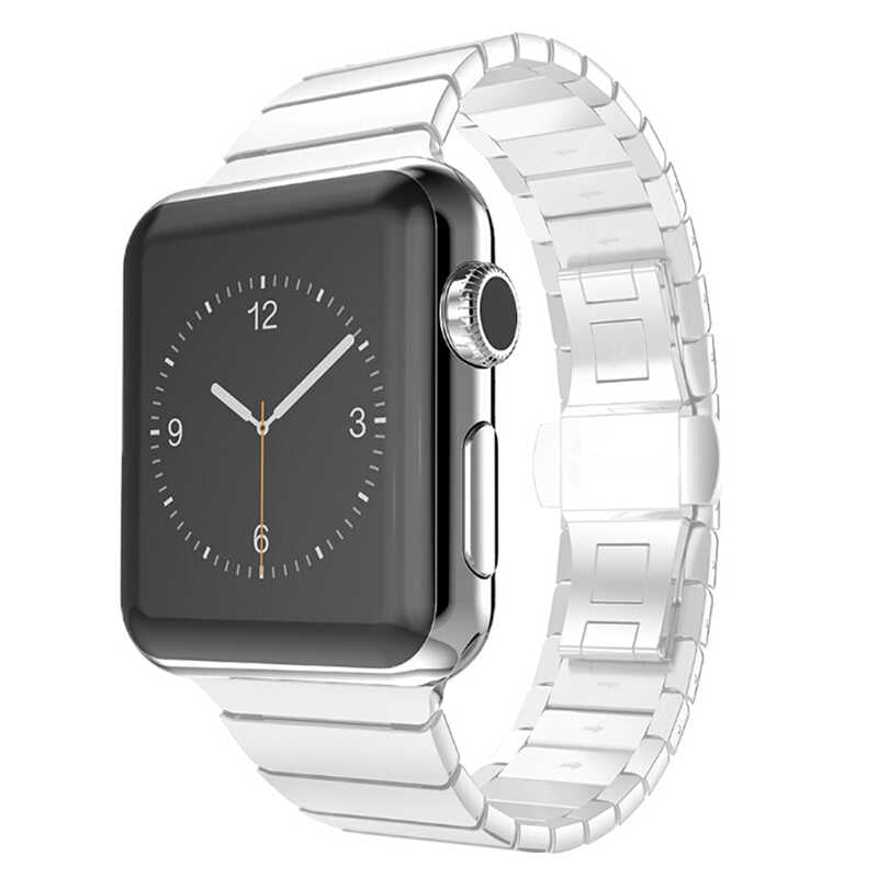 Apple Watch Uyumlu Seramik Kordon – Beyaz