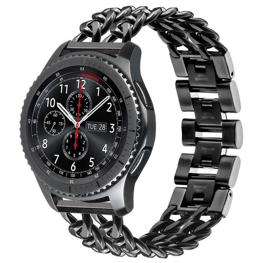 22mm Metal Akıllı Saat Kordonu – Siyah