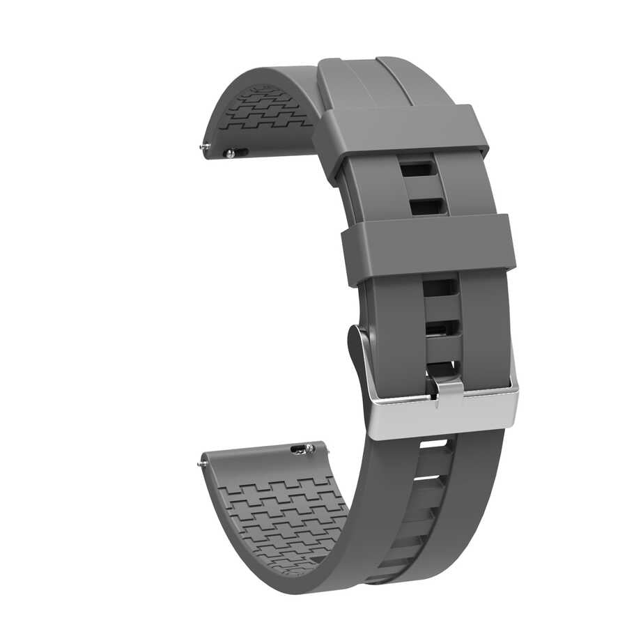 20mm Silikon Akıllı Saat Kordonu – Gri