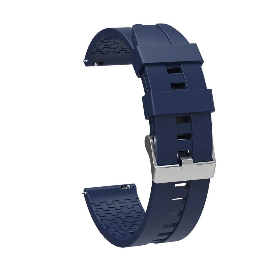 20mm Silikon Akıllı Saat Kordonu – Lacivert
