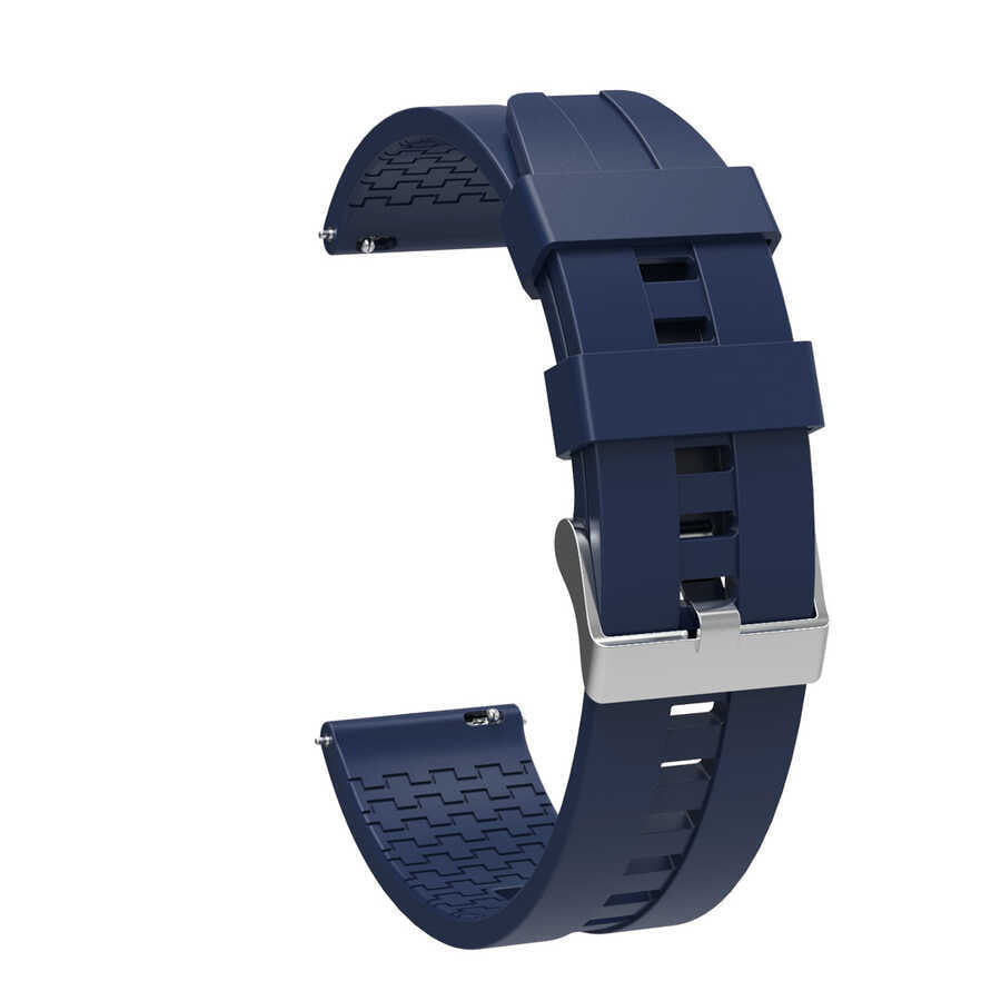 22mm Silikon Akıllı Saat Kordonu – Lacivert