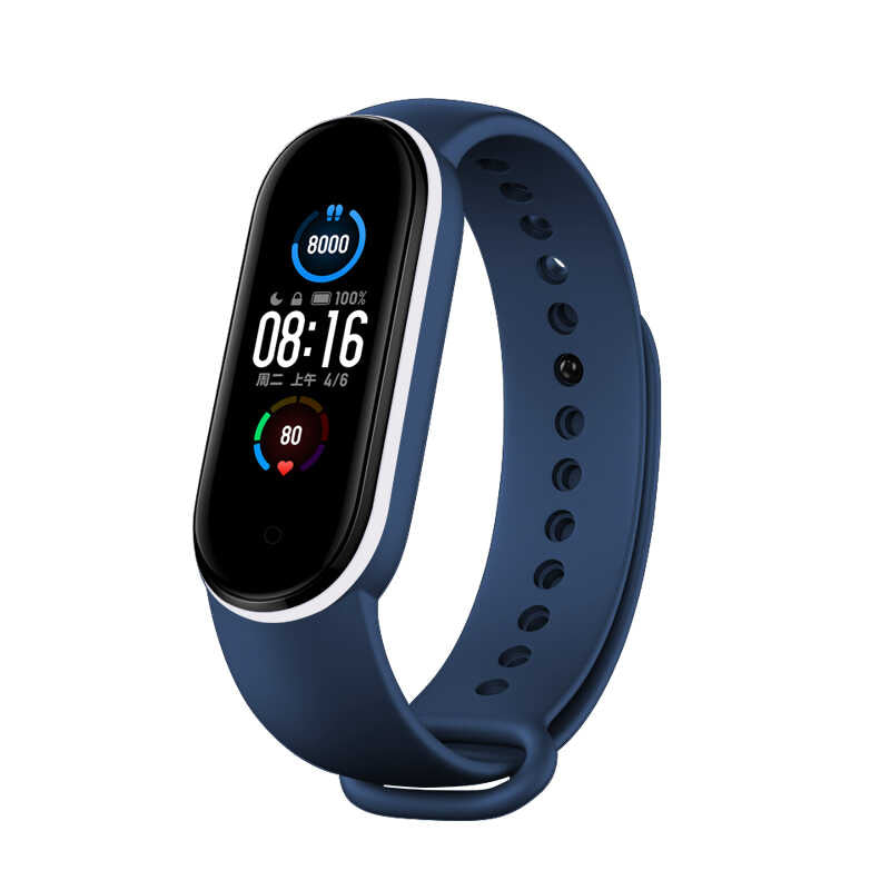 Xiaomi Mi Band 6 / Xiaomi Mi Band 5 Uyumlu Silikon Kordon