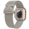 Apple Watch Uyumlu Metal Hasır Kordon – Gri