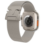 Apple Watch Uyumlu Metal Hasır Kordon – Gri