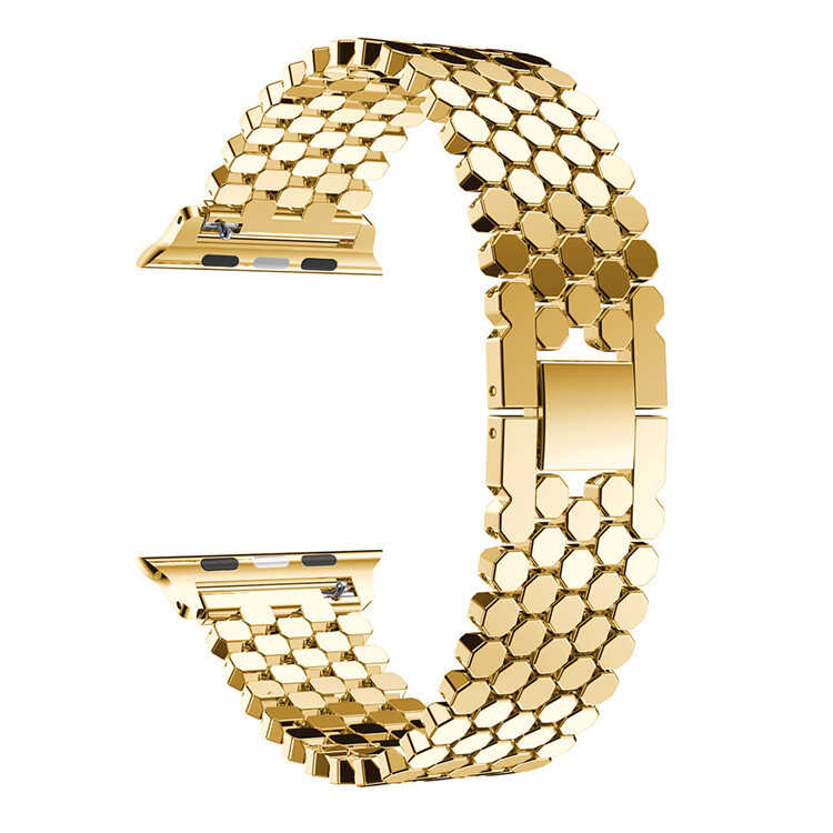 Apple Watch Uyumlu Metal Kordon – Gold