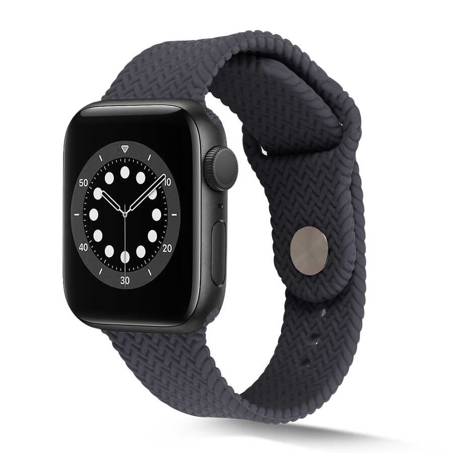Apple Watch Uyumlu Silikon Kordon – Gri