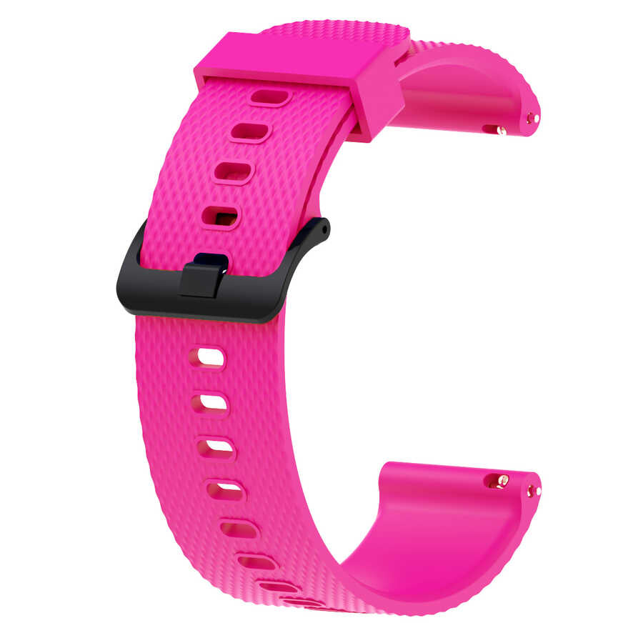 20mm Silikon Akıllı Saat Kordonu – Pembe Koyu