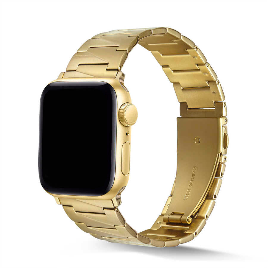 Apple Watch Uyumlu Metal Kordon – Gold
