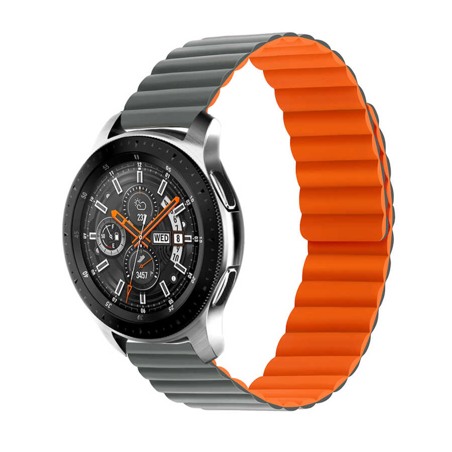 Xiaomi Amazfit Pace ve Diğer Modellerle Uyumlu Kordon – Gri-Turuncu