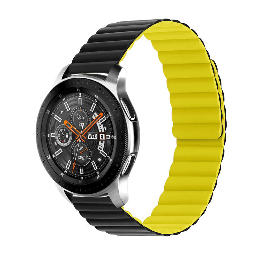 Xiaomi Amazfit Pace ve Diğer Modellerle Uyumlu Kordon – Siyah-Sarı