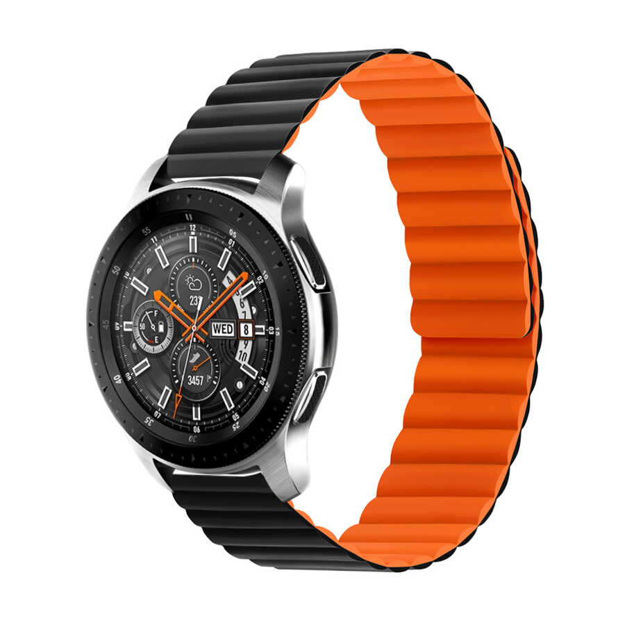 Xiaomi Amazfit Pace ve Diğer Modellerle Uyumlu Kordon – Siyah-Turuncu