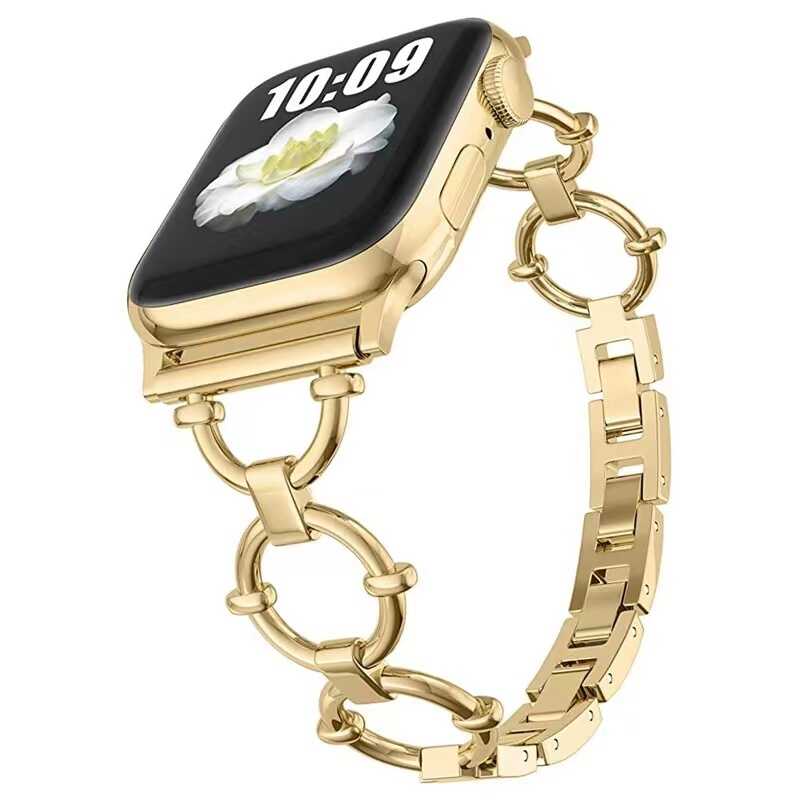 Apple Watch Uyumlu Metal Kordon – Gold
