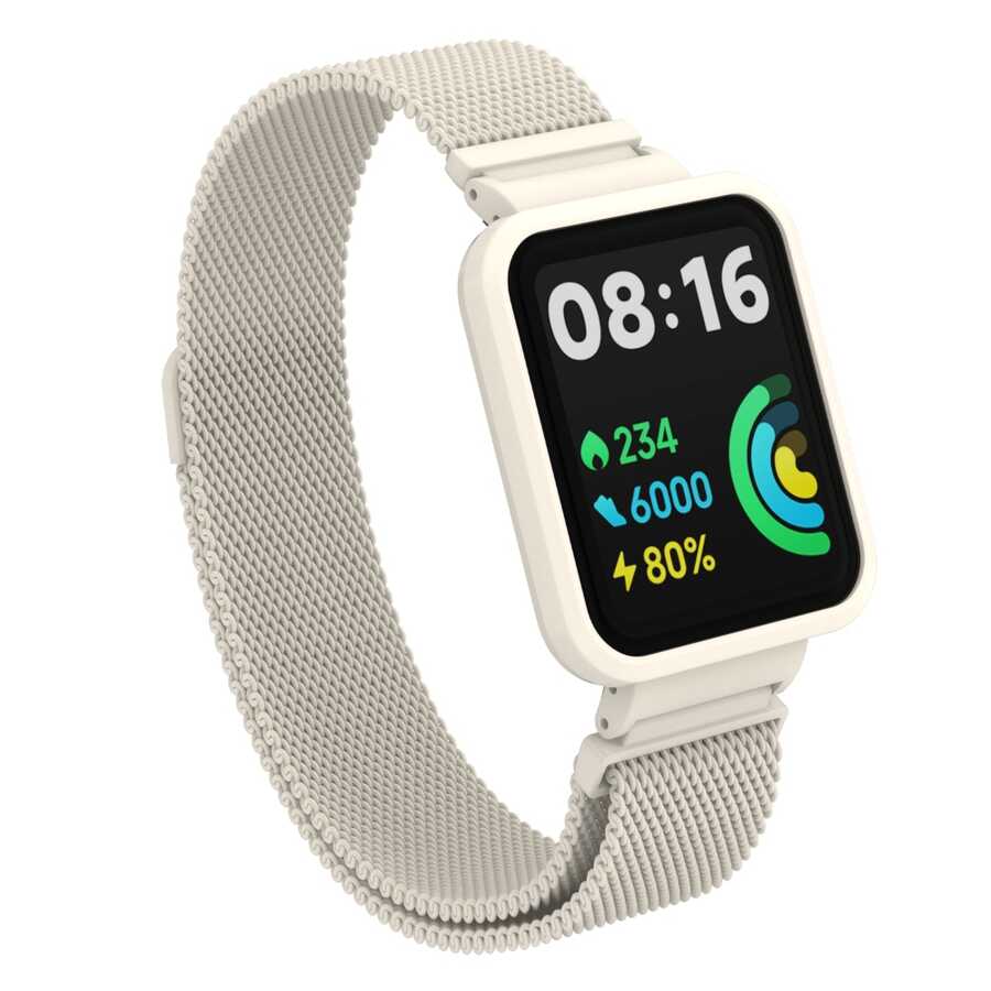 Xiaomi Redmi Watch 2 Lite Uyumlu Metal Kordon – Krem