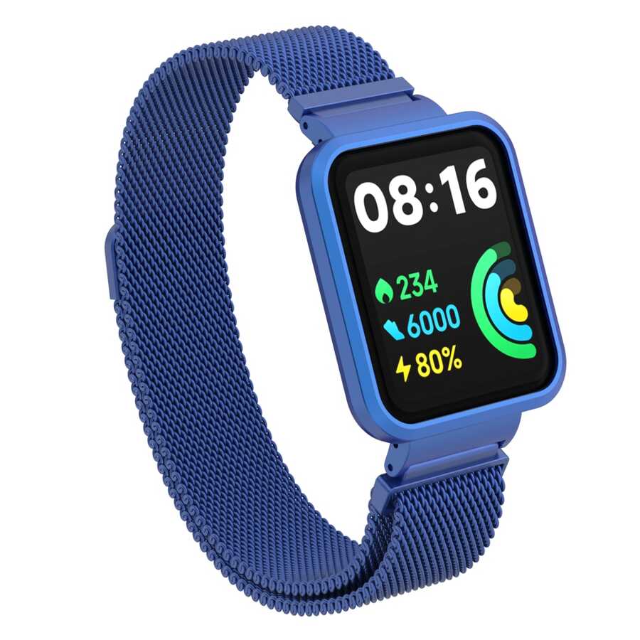 Xiaomi Redmi Watch 2 Lite Uyumlu Metal Kordon – Mavi