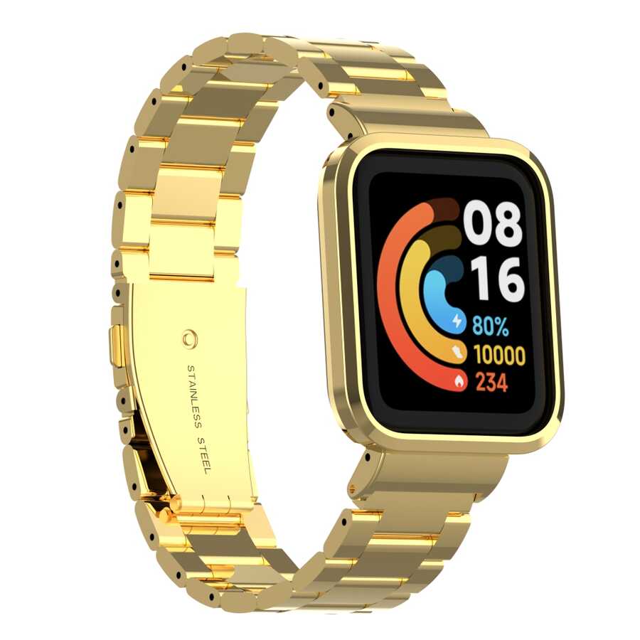 Xiaomi Redmi Watch (Mi Watch Lite) Uyumlu Metal Kordon – Gold