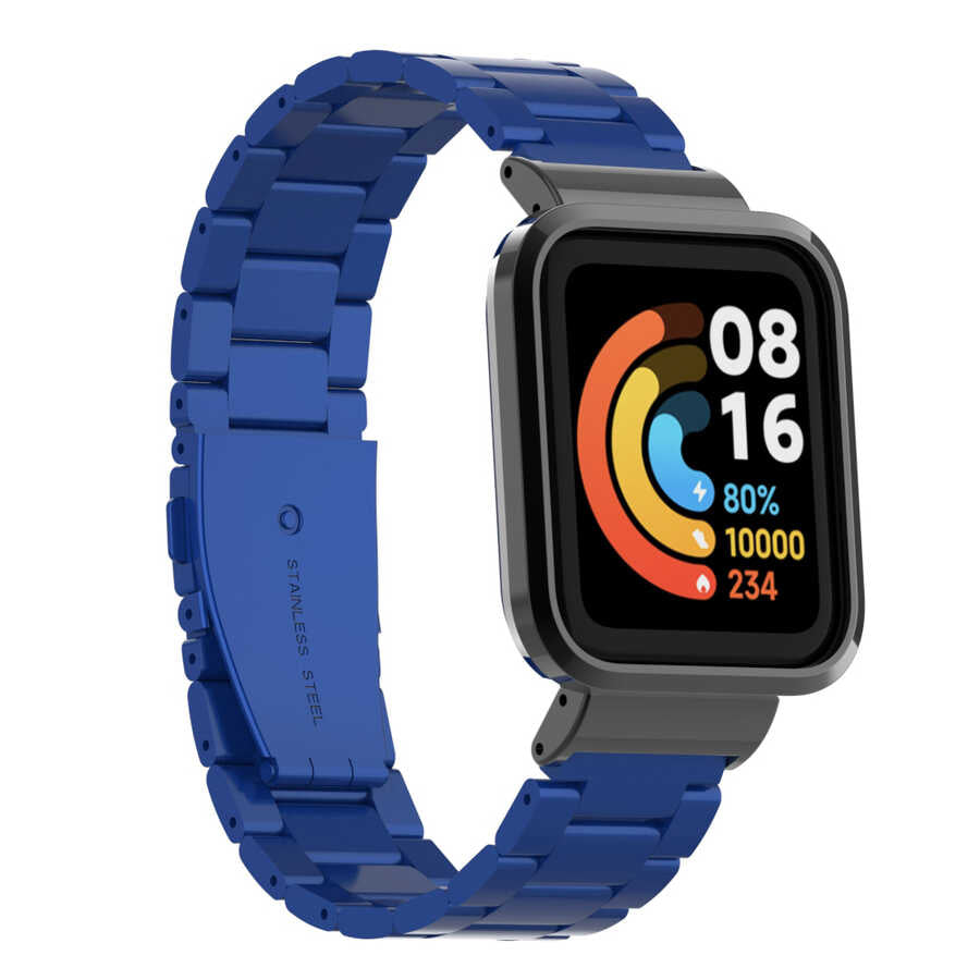 Xiaomi Redmi Watch (Mi Watch Lite) Uyumlu Metal Kordon – Mavi