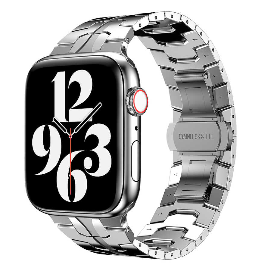 Apple Watch Uyumlu Metal Kordon – Gümüş