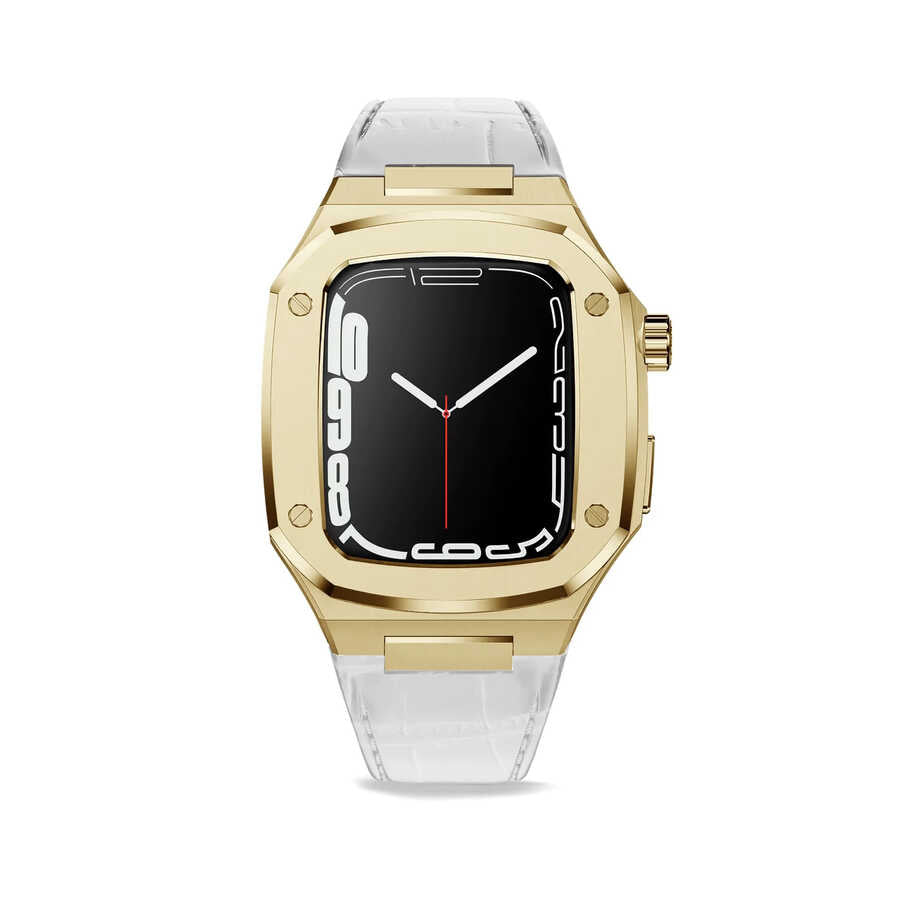 Apple Watch Uyumlu Kordon – Beyaz-Gold