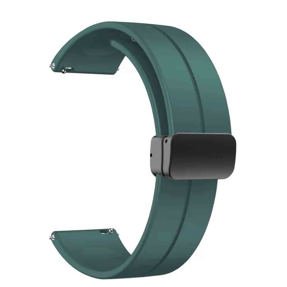 20mm Silikon Akıllı Saat Kordonu – Koyu Yeşil