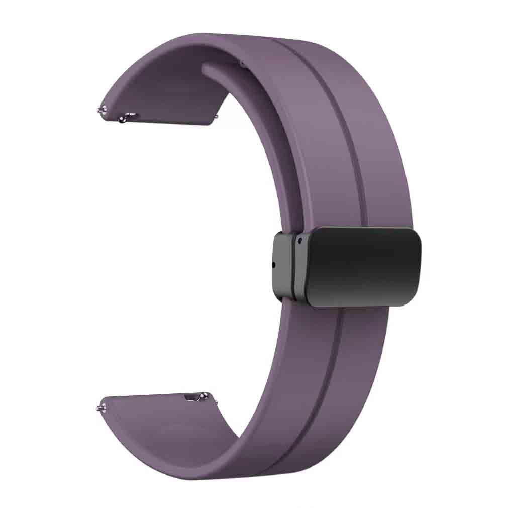 20mm Silikon Akıllı Saat Kordonu – Mor